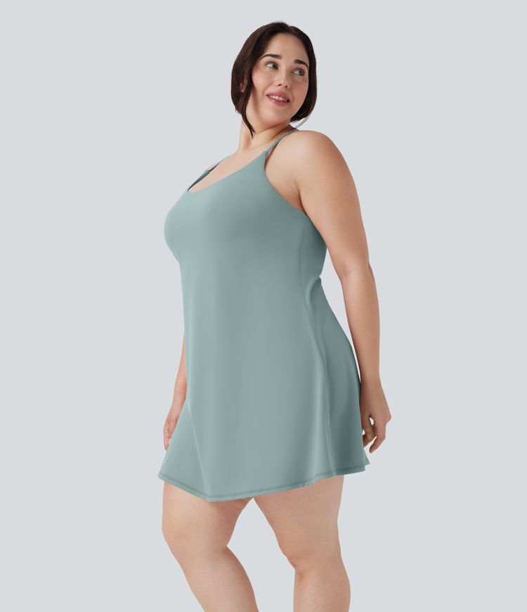 Softlyzero™ Plush Backless Active Plus Size Dress-Longer Length-Easy Peezy Edition