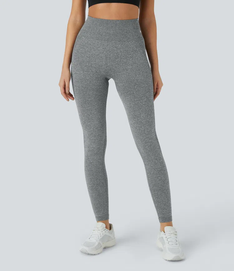 Ash Grey OneForm Seamless Flow High Waisted Booty Scrunch Leggings / 2