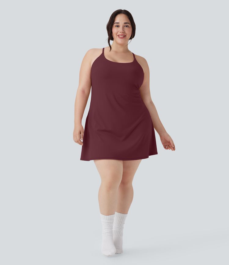 Softlyzero™ Plush Backless Active Plus Size Dress-Longer Length-Easy Peezy Edition