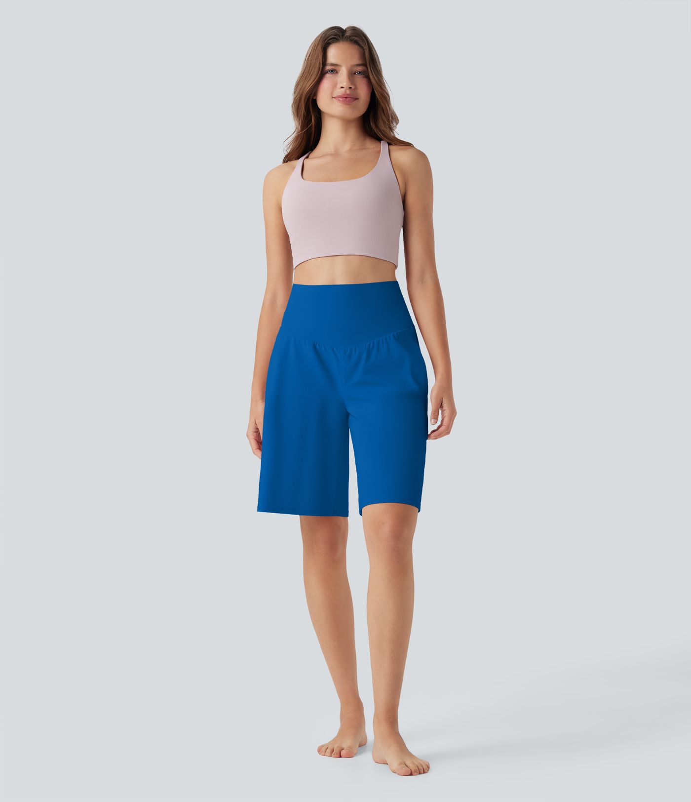 SoftlyZero™ Airy High Waisted Pockets Cool Touch Yoga Bermuda Shorts