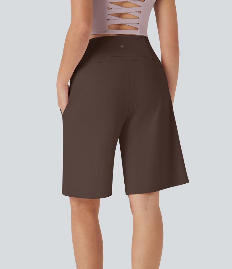 SoftlyZero™ Airy High Waisted Pockets Cool Touch Yoga Bermuda Shorts