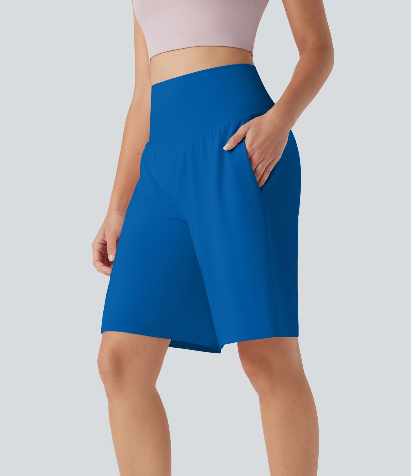 SoftlyZero™ Airy High Waisted Pockets Cool Touch Yoga Bermuda Shorts