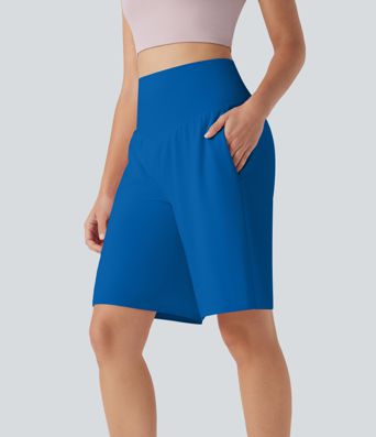 SoftlyZero™ Airy High Waisted Pockets Cool Touch Yoga Bermuda Shorts