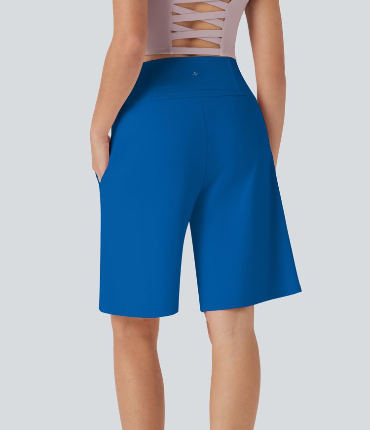 SoftlyZero™ Airy High Waisted Pockets Cool Touch Yoga Bermuda Shorts