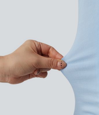 Boat Neck Tie Side Casual Linen-Feel Tank Top