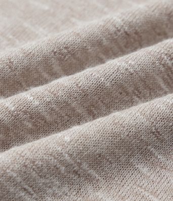 Semi Sheer Heathered Round Neck Short Sleeve Casual T-Shirt