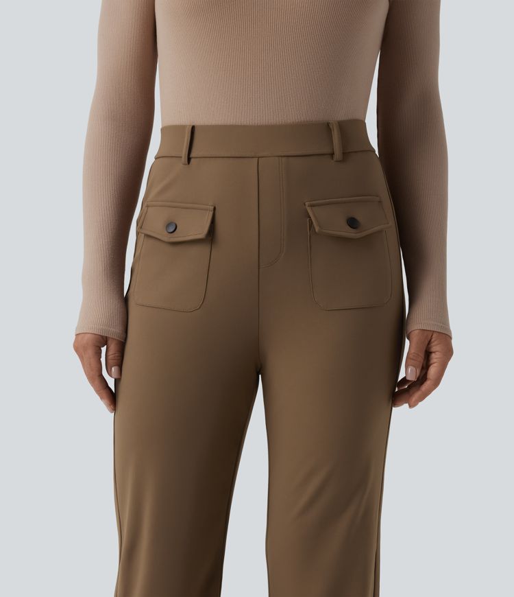 Pantalon tailleur bootcut Halara Flex™ DayStretch taille mi-haute avec poches