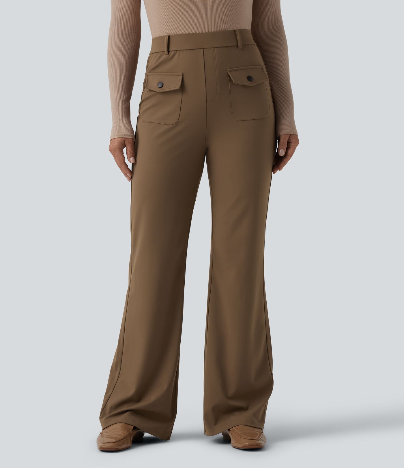 Pantalon tailleur bootcut Halara Flex™ DayStretch taille mi-haute avec poches