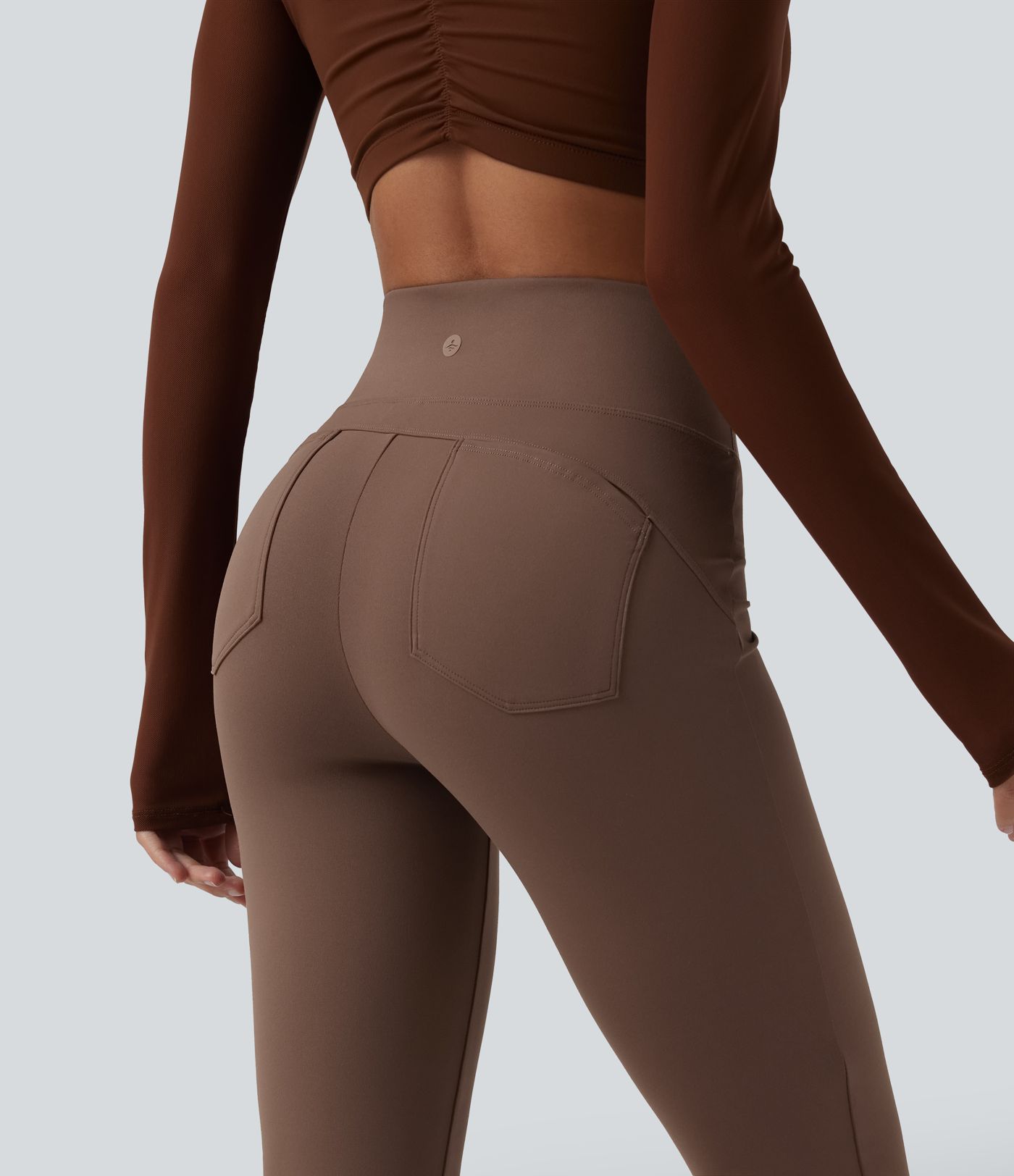 DayStretch High Waisted Tummy Control Bootcut Yoga Leggings with Pockets