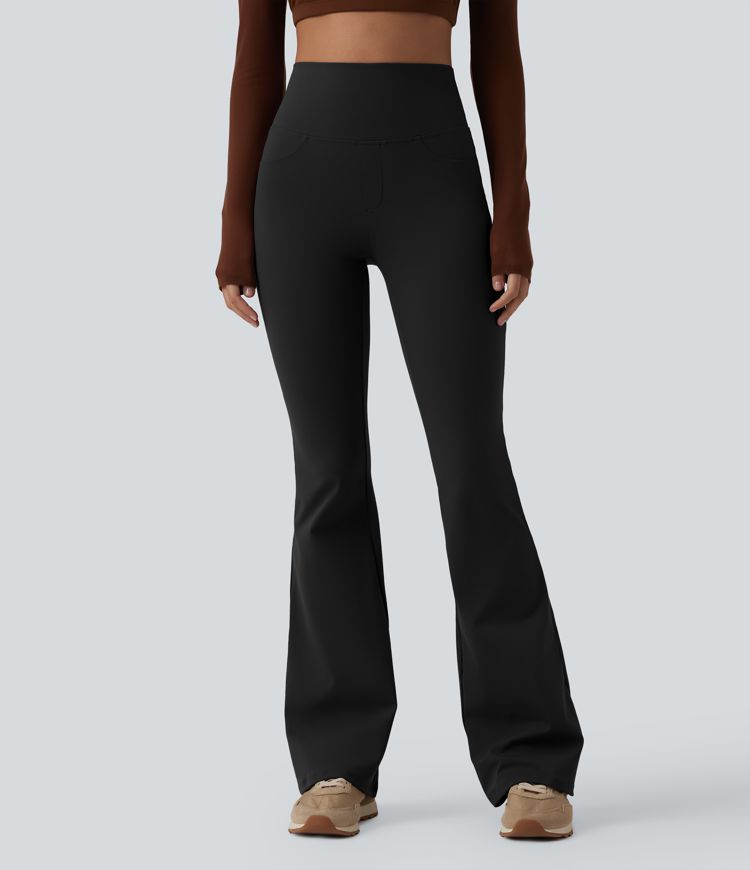 DayStretch High Waisted Tummy Control Bootcut Yoga Leggings with Pockets