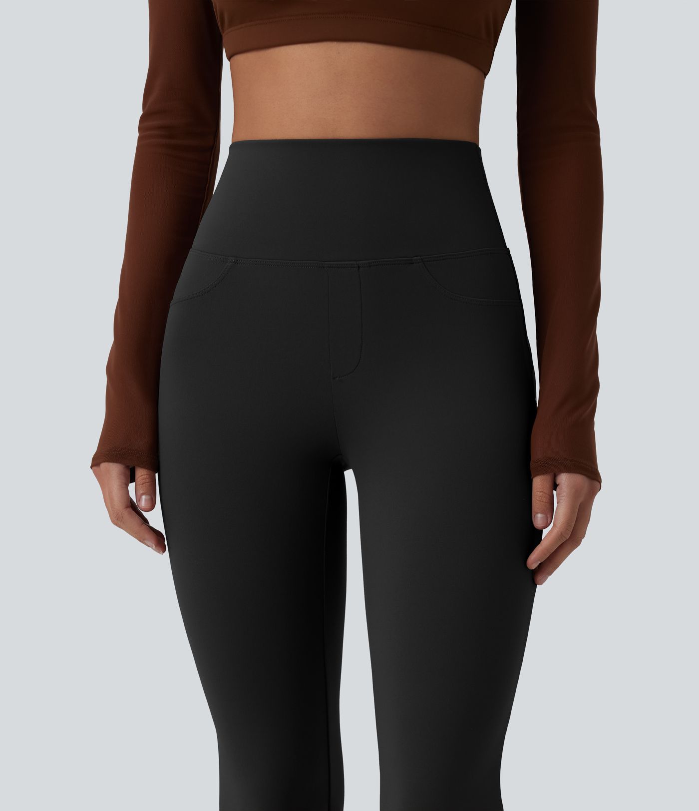 DayStretch High Waisted Tummy Control Bootcut Yoga Leggings with Pockets