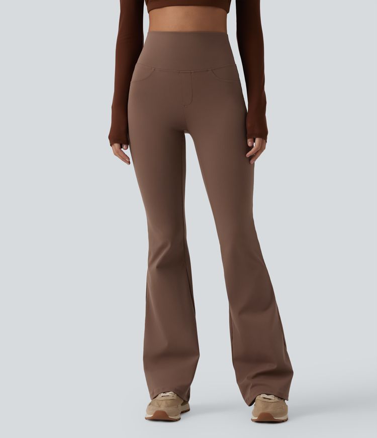 DayStretch High Waisted Tummy Control Bootcut Yoga Leggings with Pockets