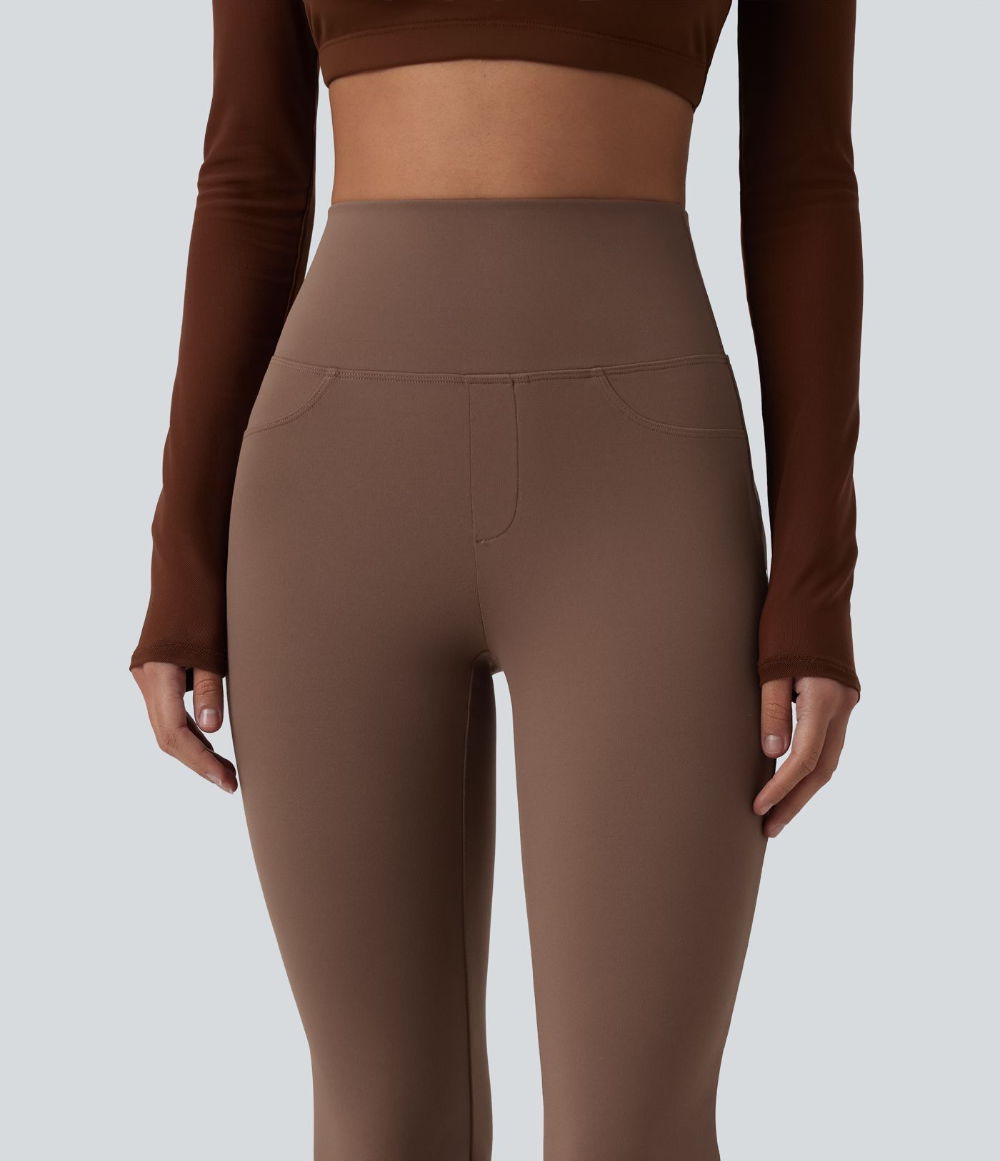 DayStretch High Waisted Tummy Control Bootcut Yoga Leggings with Pockets