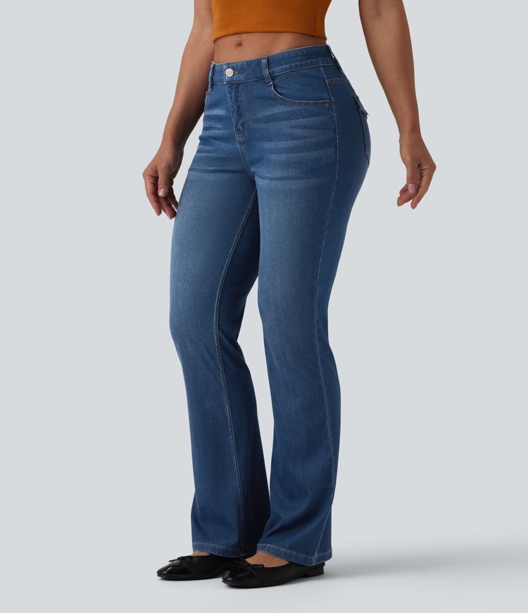 Jean bootcut casual taille basse Halara Flex™ avec poches
