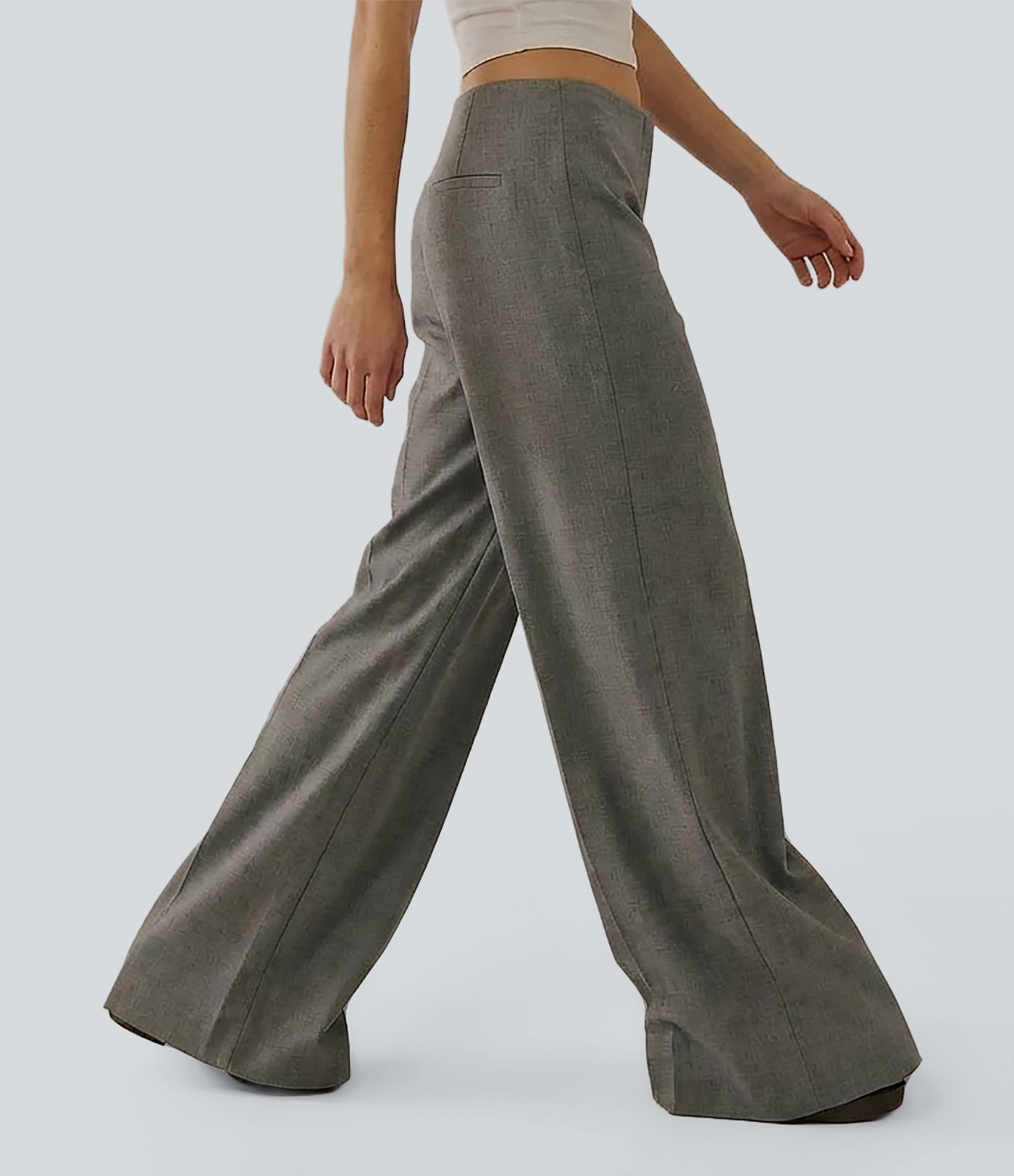 Low Rise Wide Leg Work Tailored Pants