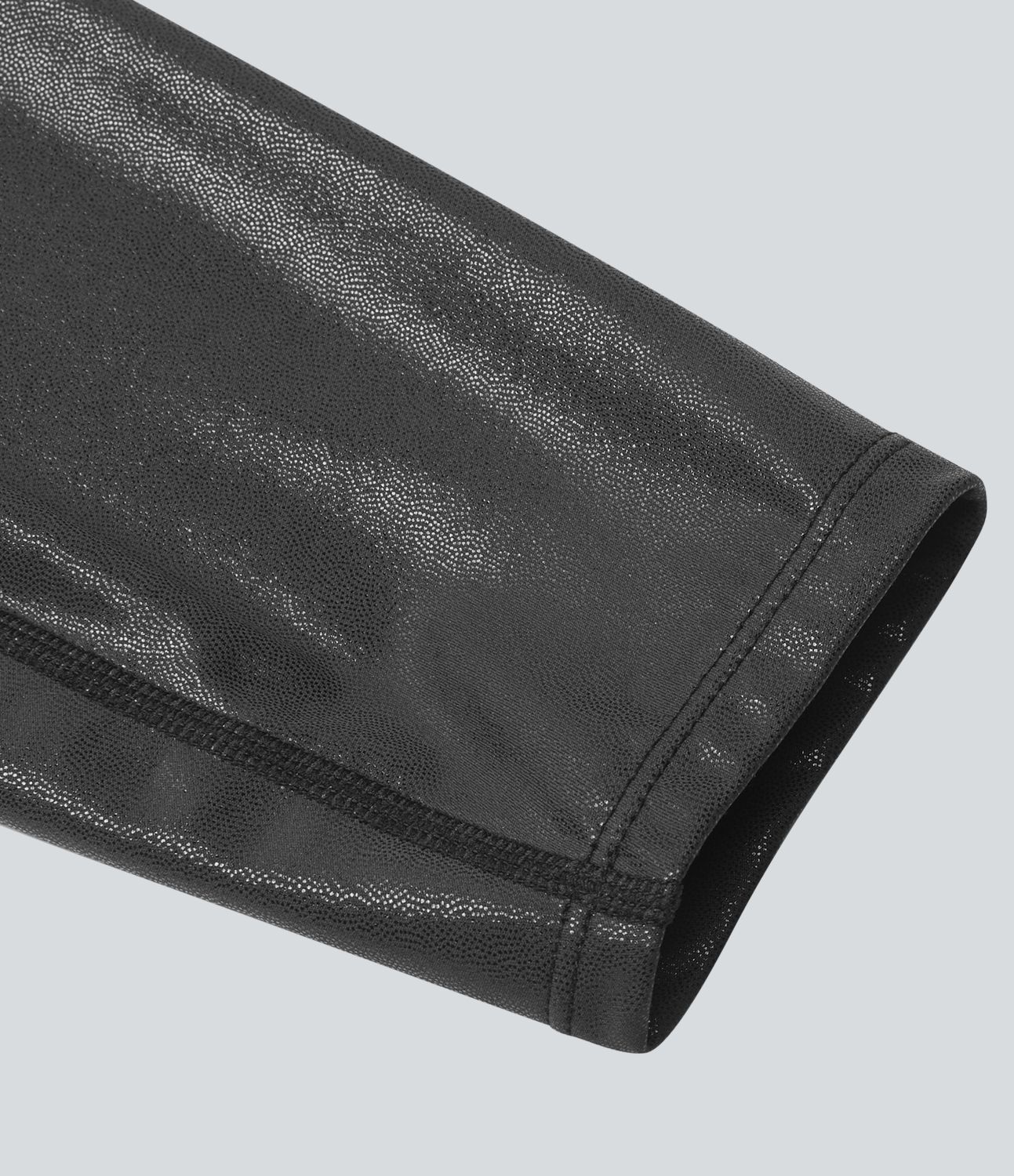 Softlyzero™ Legging Casual en Tissu Enduit avec Poches Arrière Croisées Impression Métallisée Extensibles