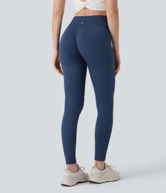 Seamless Flow High Waisted Tummy Control Butt Lifting 7/8 Yoga Leggings