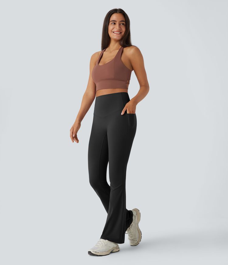 Halara UltraSculpt™ High Waisted Tummy Control Pocket Shaping Yoga Bootcut Leggings