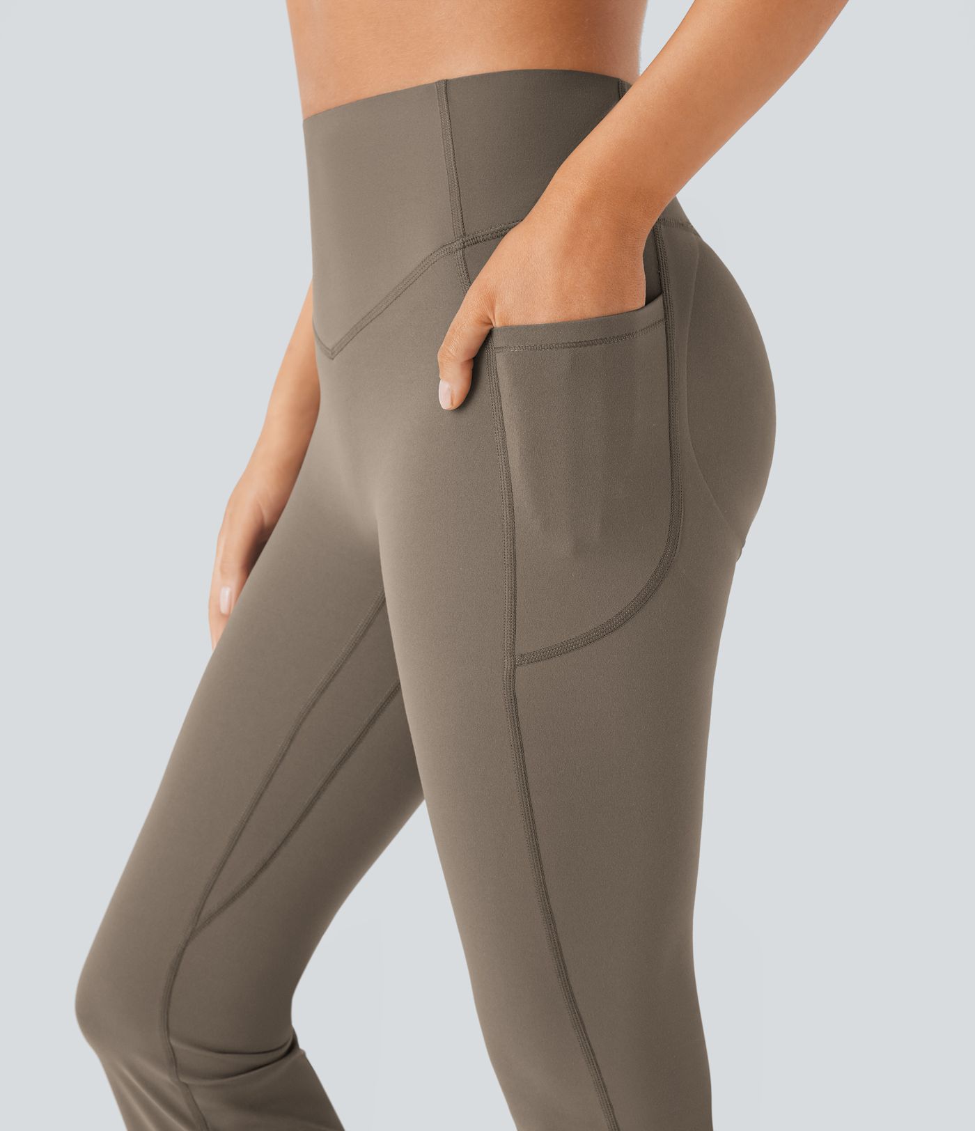 Halara UltraSculpt™ High Waisted Scrunch Butt Lifting Tummy Control Pocket Shaping Yoga Bootcut Leggings