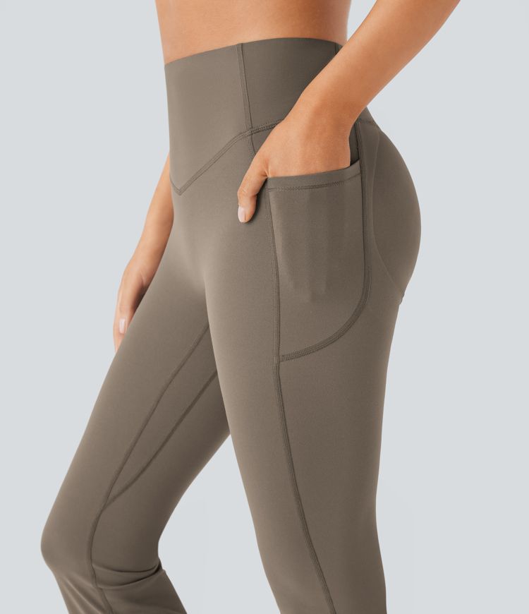 Halara UltraSculpt™ High Waisted Scrunch Butt Lifting Tummy Control Pocket Shaping Yoga Bootcut Leggings