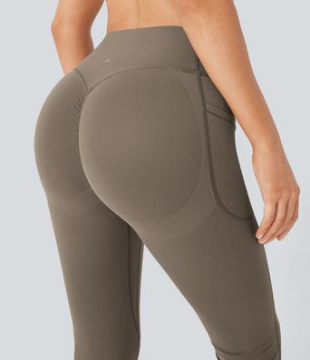 Halara UltraSculpt™ High Waisted Scrunch Butt Lifting Tummy Control Pocket Shaping Yoga Bootcut Leggings