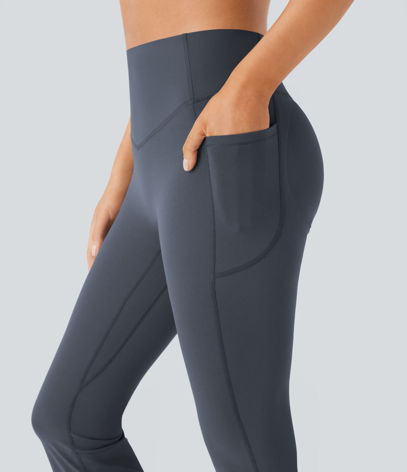 Halara UltraSculpt™ High Waisted Scrunch Butt Lifting Tummy Control Pocket Shaping Yoga Bootcut Leggings