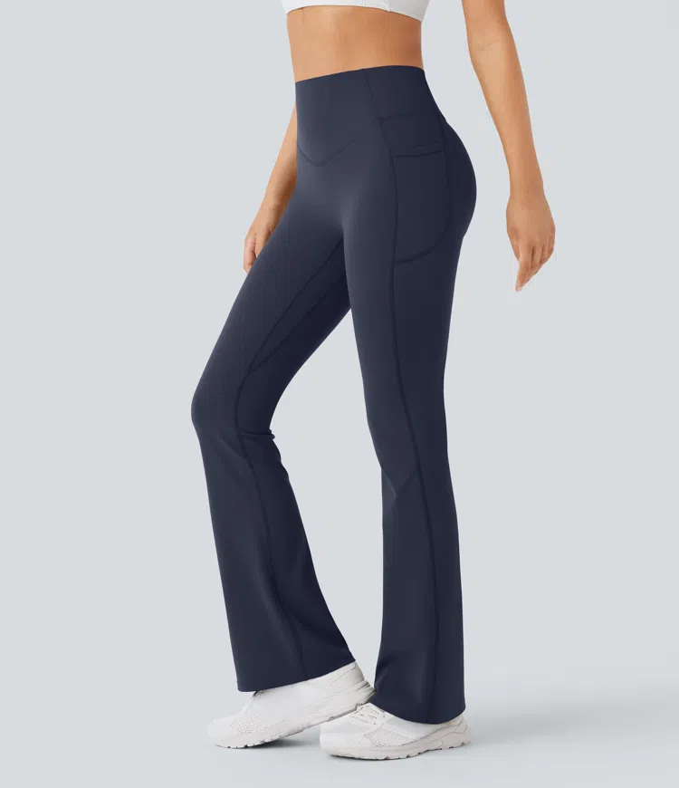 Halara UltraSculpt™ High Waisted Scrunch Butt Lifting Tummy Control Pocket Shaping Yoga Bootcut Leggings