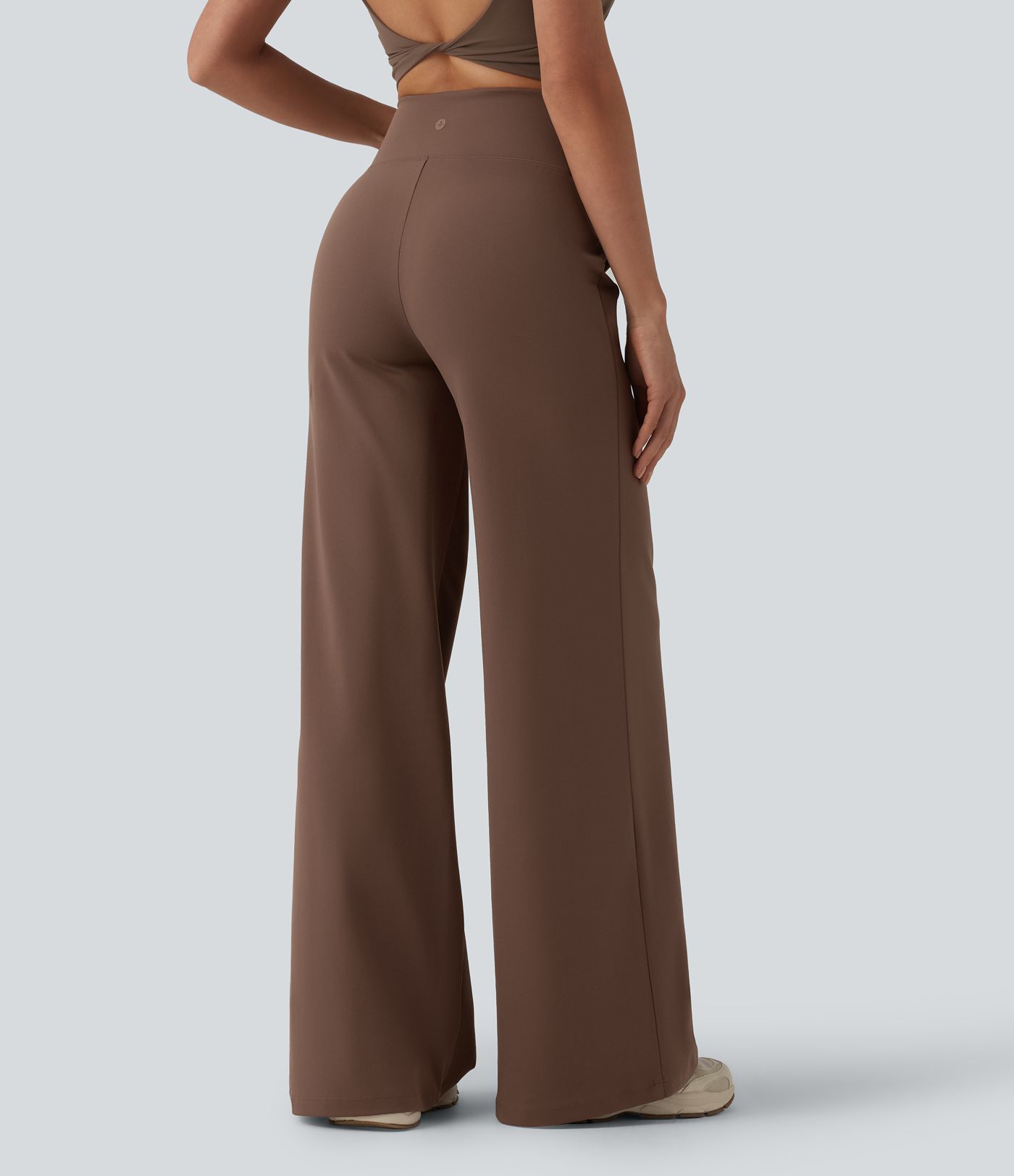 DayStretch High Waisted Tummy Control Wide Leg Yoga Trousers with Pockets