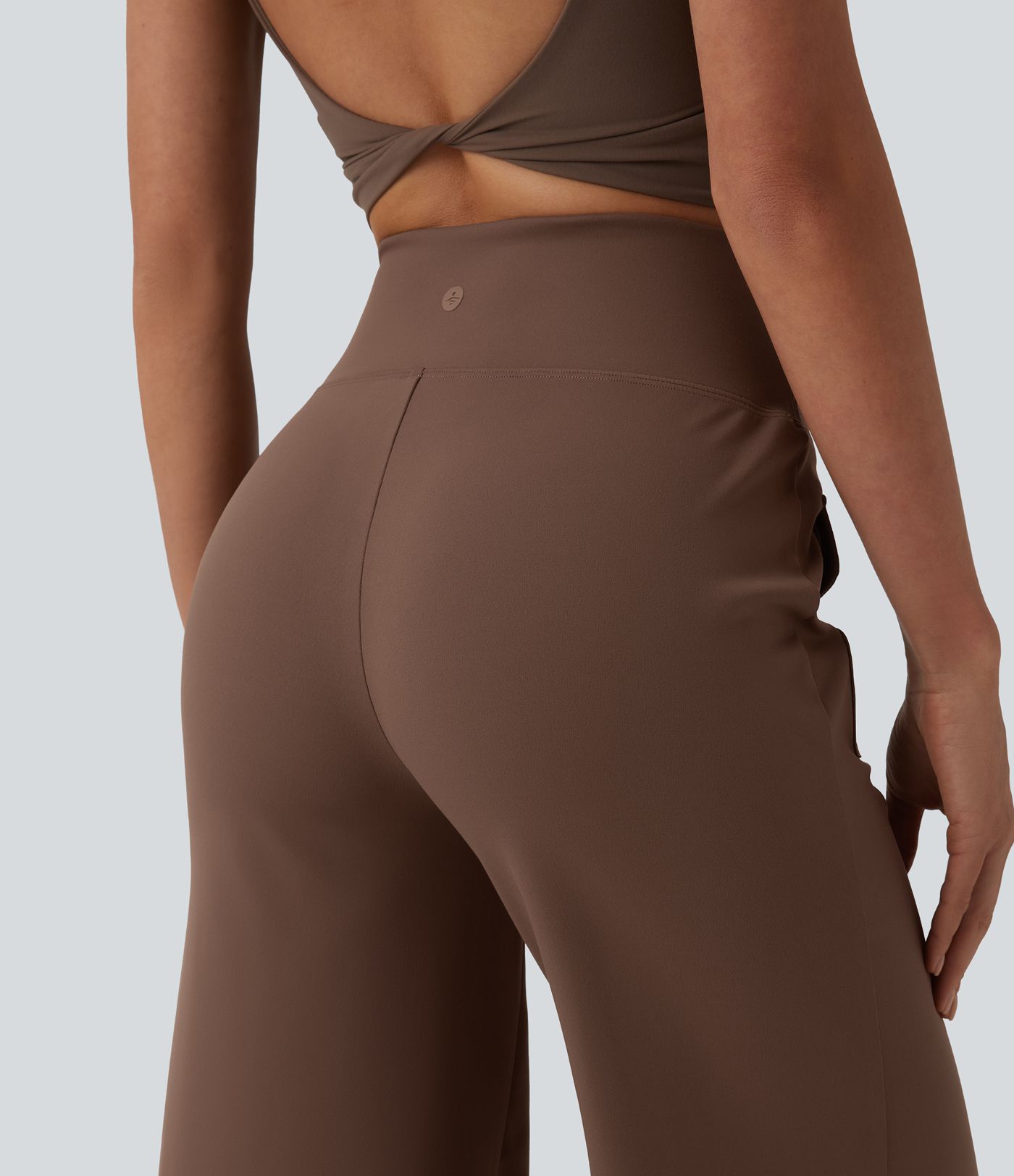 DayStretch High Waisted Tummy Control Wide Leg Yoga Trousers with Pockets