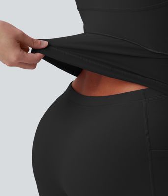 SoftlyZero™ Airy U Neck 2-in-1 Pocket Mini Cool Touch Dance Active Dress DD-F Cups-Easy Peezy