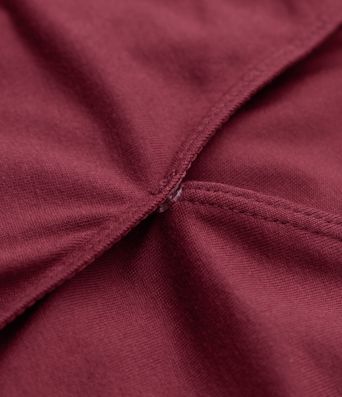 Robe micro mini moulante décontractée col V manches courtes dos noué