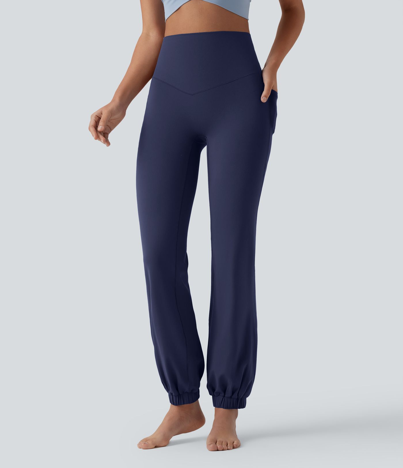 SoftlyZero™ High Waisted Tummy Control Dance Balloon Joggers with Pockets