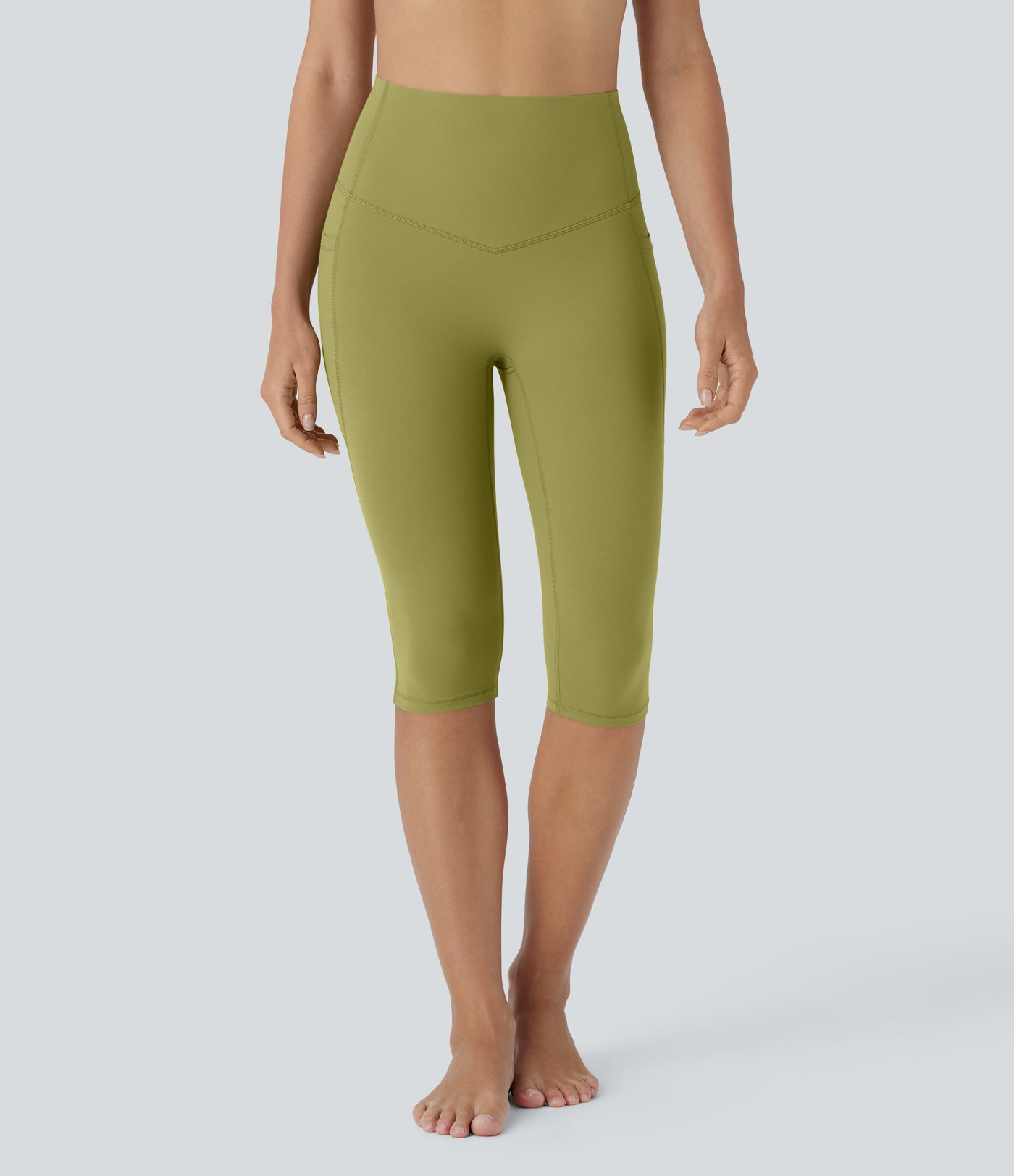 Halara UltraSculpt™ High Waisted Tummy Control Pedal Pusher Yoga Leggings with Pockets