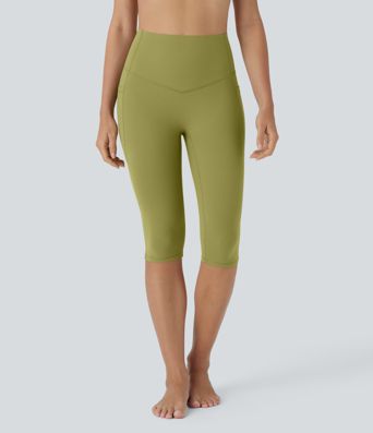 Halara UltraSculpt™ High Waisted Tummy Control Pedal Pusher Yoga Leggings with Pockets