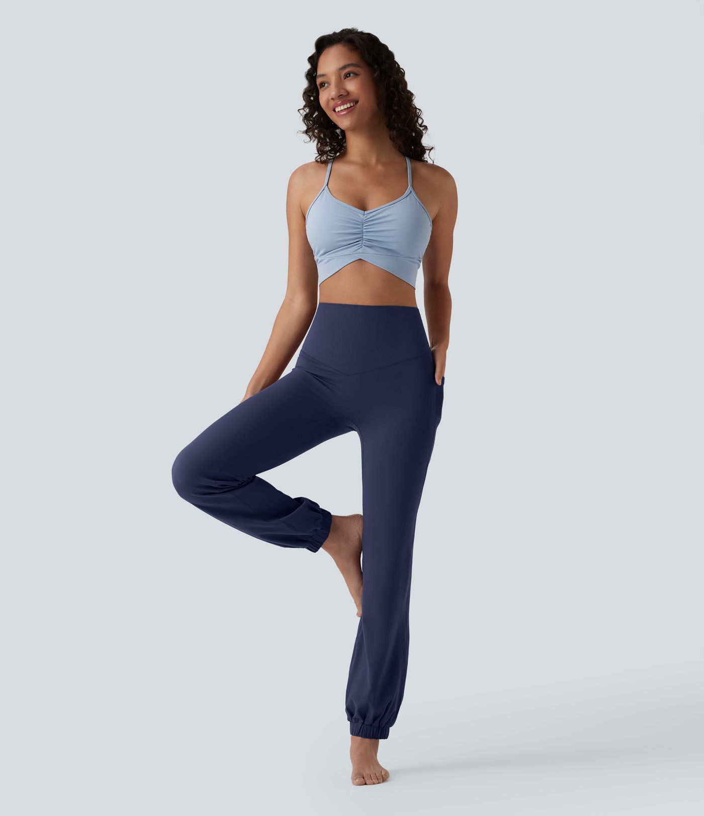 SoftlyZero™ High Waisted Tummy Control Dance Balloon Joggers with Pockets