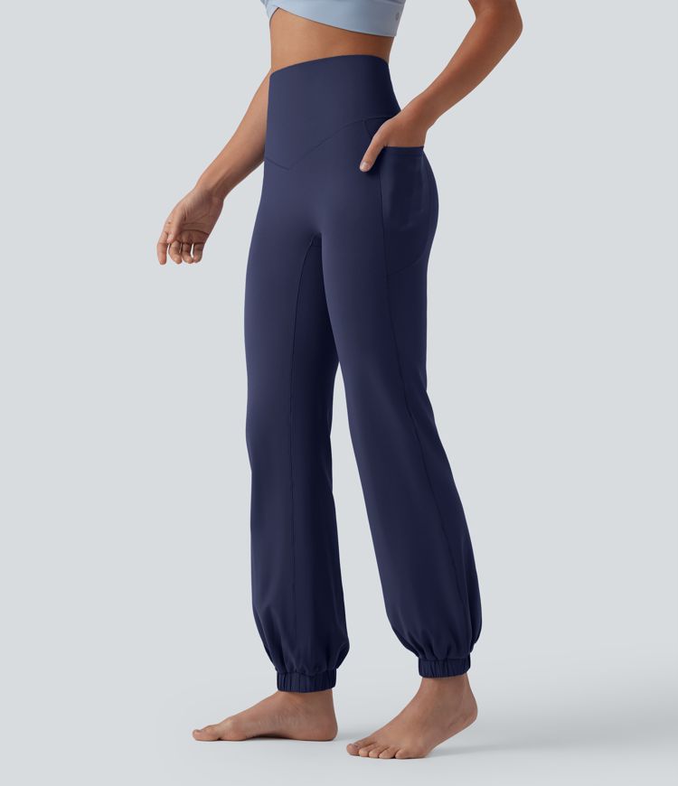 SoftlyZero™ High Waisted Tummy Control Dance Balloon Joggers with Pockets