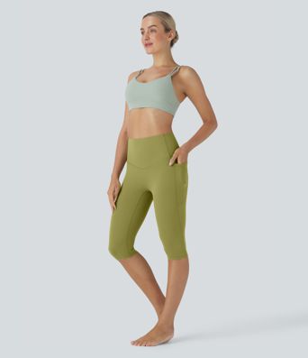 Halara UltraSculpt™ High Waisted Tummy Control Pedal Pusher Yoga Leggings with Pockets