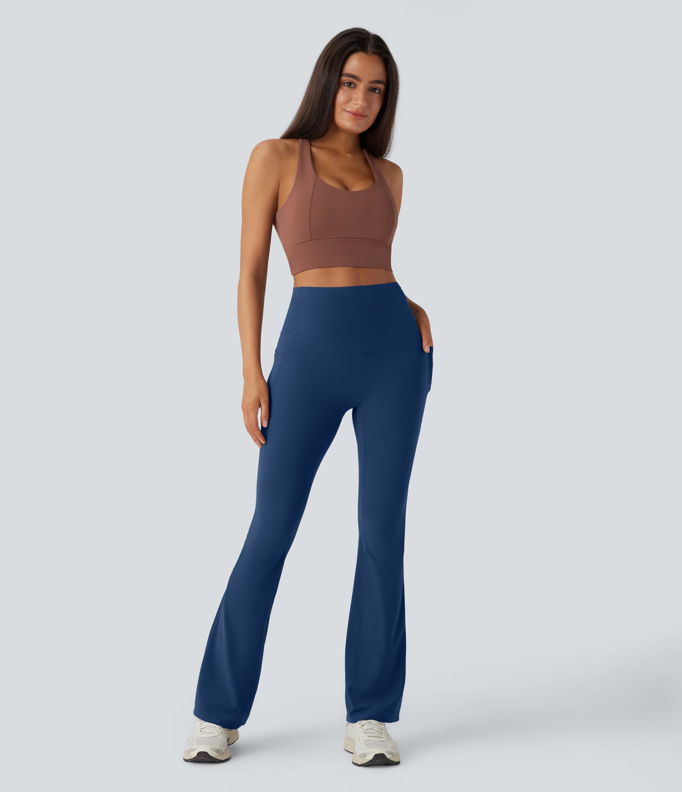 Halara UltraSculpt™ High Waisted Tummy Control Pocket Shaping Yoga Bootcut Leggings