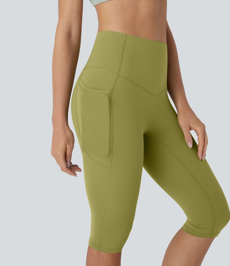 Halara UltraSculpt™ High Waisted Tummy Control Pedal Pusher Yoga Leggings with Pockets