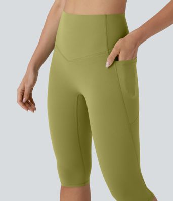Halara UltraSculpt™ High Waisted Tummy Control Pedal Pusher Yoga Leggings with Pockets