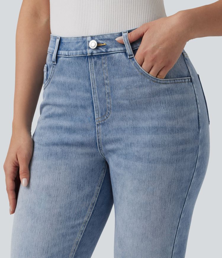 Halara Flex™ Jean slim décontracté taille haute avec poches Halara Flex™ Jean slim décontracté taille haute avec poches