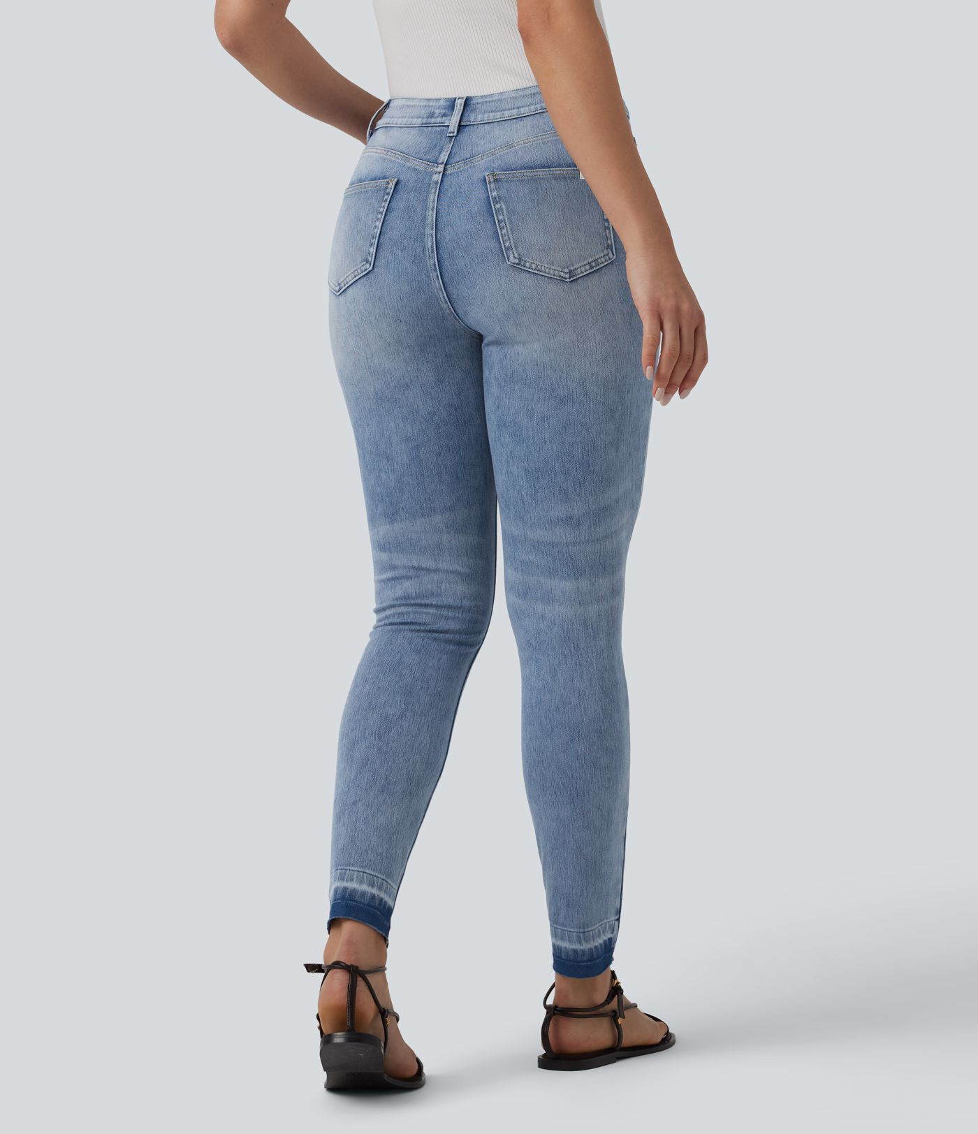 Halara Flex™ Jean slim décontracté taille haute avec poches Halara Flex™ Jean slim décontracté taille haute avec poches