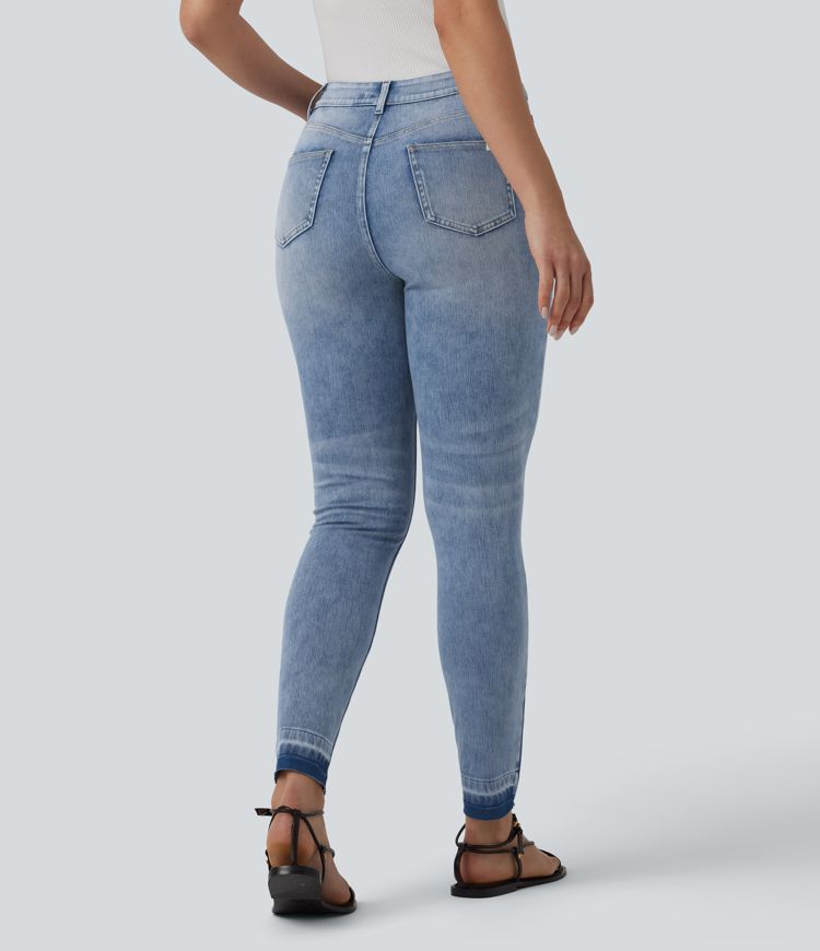 Halara Flex™ Jean slim décontracté taille haute avec poches Halara Flex™ Jean slim décontracté taille haute avec poches