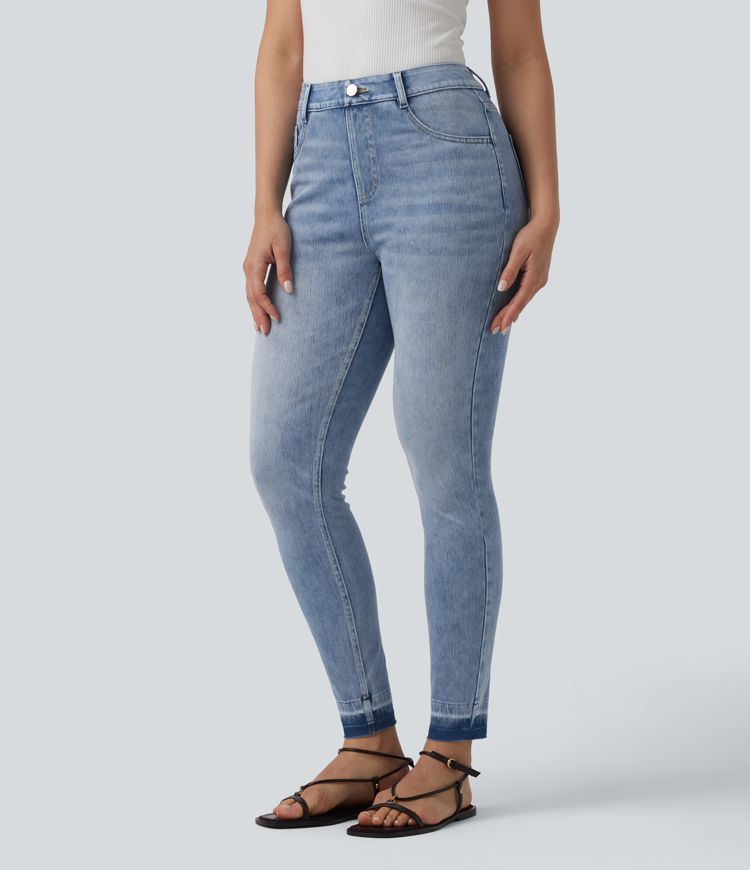 Halara Flex™ Jean slim décontracté taille haute avec poches Halara Flex™ Jean slim décontracté taille haute avec poches