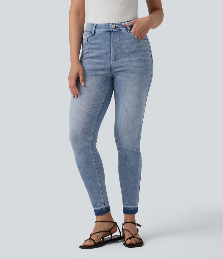 Halara Flex™ Jean slim décontracté taille haute avec poches Halara Flex™ Jean slim décontracté taille haute avec poches