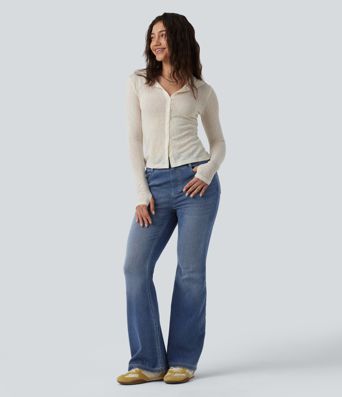 Halara Flex™ High Waisted Flare Casual Jeans with Pockets