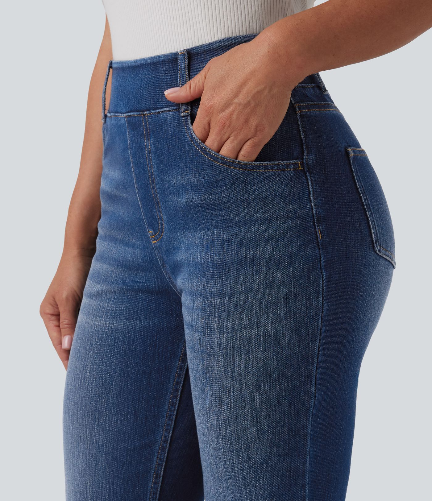 Halara Flex™ High Waisted Flare Casual Jeans with Pockets