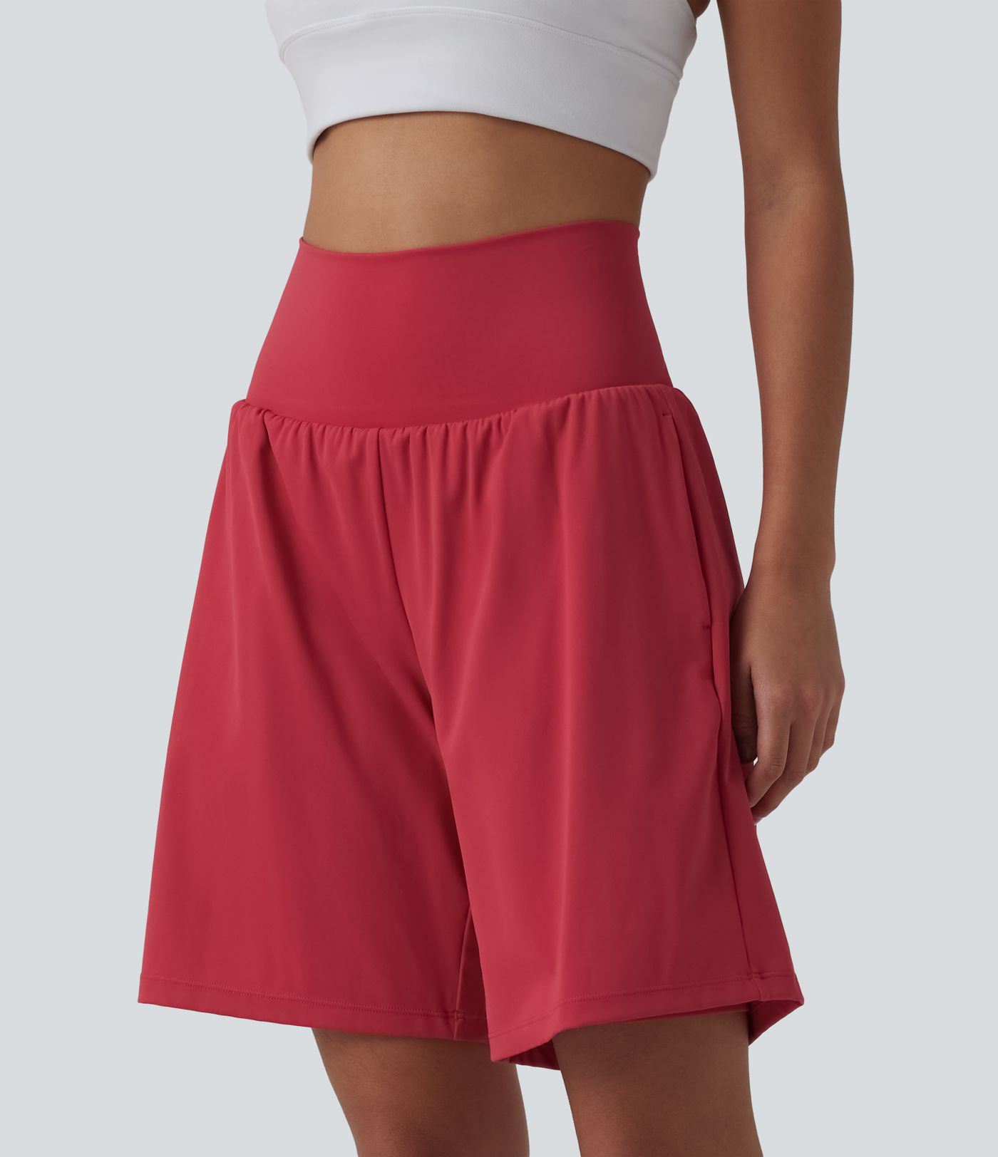 SoftlyZero™ Airy Super High Waisted 2-in-1 Cool Touch Yoga Shorts 9" with Pockets