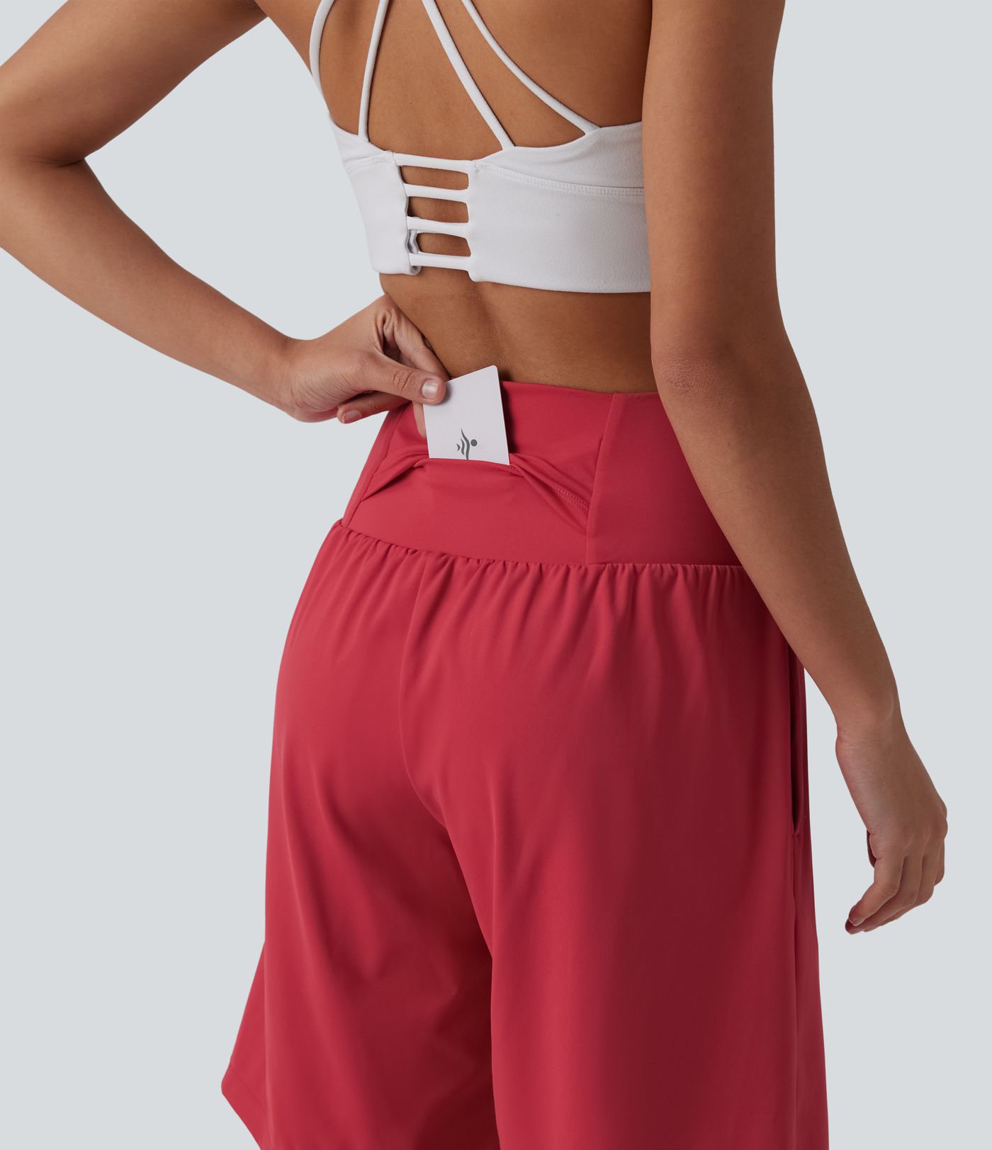 SoftlyZero™ Airy Super High Waisted 2-in-1 Cool Touch Yoga Shorts 9" with Pockets