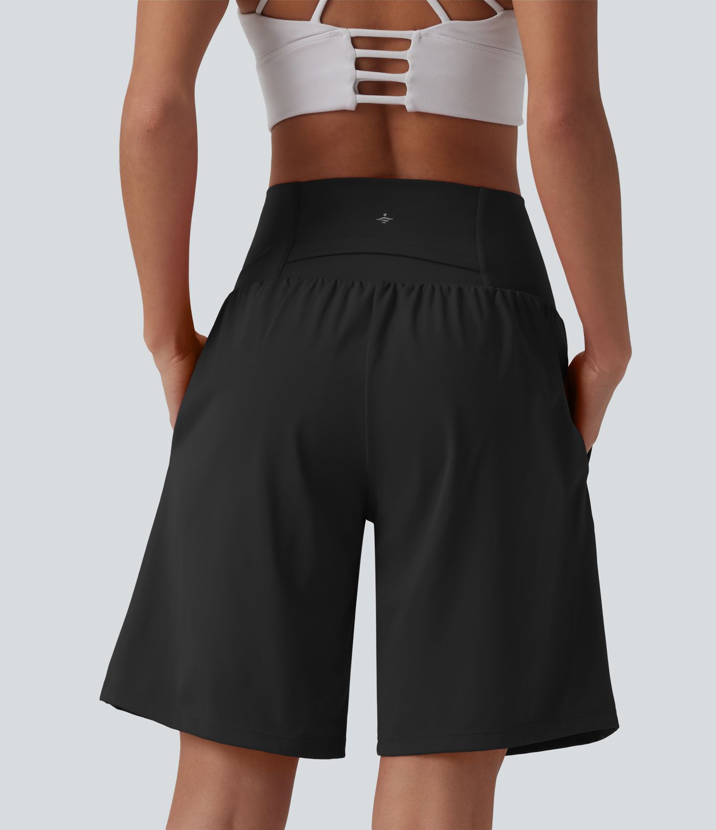 SoftlyZero™ Airy Super High Waisted 2-in-1 Cool Touch Yoga Running Shorts 9" with Pockets